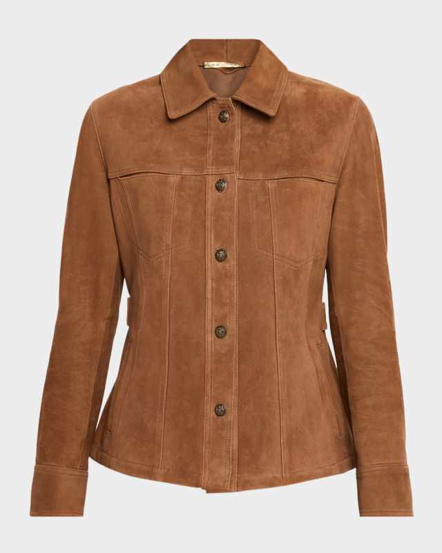 Darius Button-Down Suede Blous